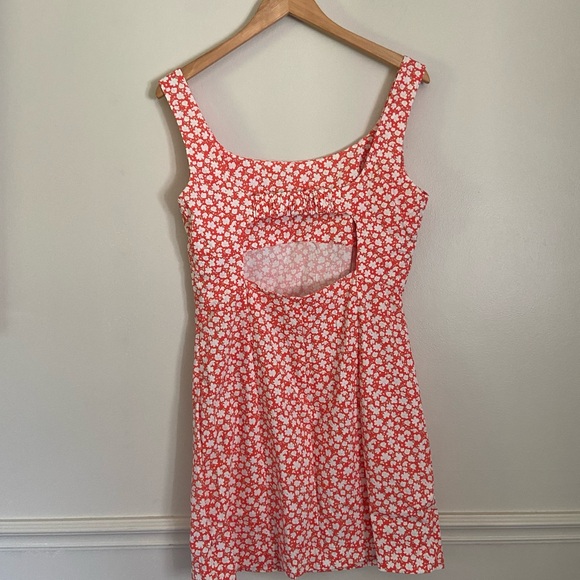 Mango Orange Floral Mini Dress - Picture 5 of 6